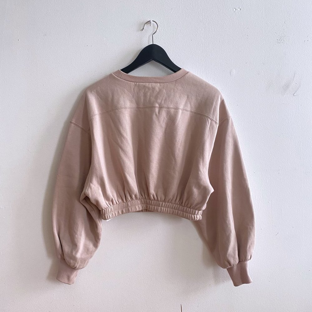 ZARA - Pale pink cropped sweatshirt - Picture 7 of 10